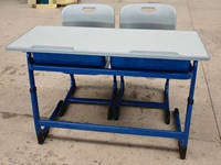 Offre Spéciale : Ensemble Table et Chaise Scolaire Double en Métal Réglable – Bureau et Chaise pour Étudiants en Classe