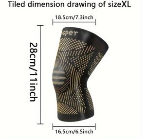 AOFIT Professional Medical Anti-<b>slip</b> <b>Copper</b> Knitting Knee Braces for Knee Pain Relief - Product Image 2