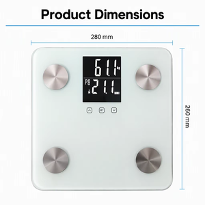 LCD-Display Elektronische Körperfettwaage, Betrieben mit 4 AAA-Batterien, Multifunktions-Messgerät für Haushalt & Hotel - Product Image 3