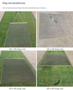 Tapis de dragage robuste en acier galvanisé, <span class=keywords><strong>maille</strong></span> métallique <span class=keywords><strong>rigide</strong></span> 3x4ft 6x4ft pour le terrains de baseball, le nivellement des pelouses, les allées et le traitement du sol - Product Image 3