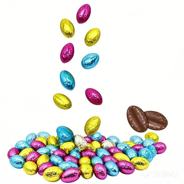 Wholesale Custom Color Foil Wrapped Chocolate Beads Milk Easter Chocolate Eggs Chocolates and Sweets for Kids