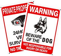 Interdiction d'intrusion illégale, Attention aux chiens, Panneaux vidéo, Aluminium antirouille, Impression à l'encre UV, Réfléchissant