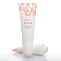 Emballage cosmétique en plastique PE à vente chaude, 80g 100g 120g, lotion corporelle éclaircissante, emballage cosmétique à presser avec tête de brosse en éponge