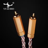 YYAUDIO 7N OCC plata y cobre Hifi RCA Cable Hi-end 2RCA macho a macho Cable de interconexión 1m 2m 3M 5M