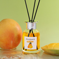 Diffuseur à Bâtonnets 100 ml, Parfum d'Ambiance de Luxe avec Boîtes d'Emballage, Désodorisant au Parfum de Fruits pour Salle de Bain, Chambre et Toilettes