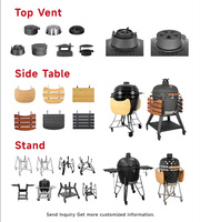 Fabricant Auplex Asador De Carbon Barbecue en céramique Kamado Grill 13 à 29 pouces Oeuf BBQ Smoker Grills à charbon de bois