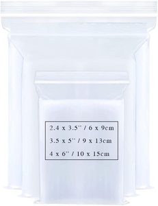 Jewelry Bags Clear Plastic 3 Sizes 300 Pack Clear Resealable Poly Bags Small Zipper Bags 2 Mil for Beads Games Board