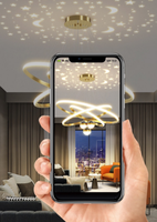 Contemporain Hôtel Chambre Salon Intérieur Lumière Décoration Surface Monté Rond Moderne Led projection Plafonnier