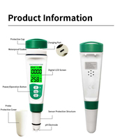 Rechargeable 5-in-1 Water Quality Tester PH/TDS/EC/Salinity/Temp Pen with Voice for Swimming Pool Hydroponics