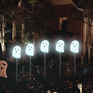 Jardín al aire libre LED Ghost Solar <span class=keywords><strong>Stake</strong></span> Lights Ground Plug-In Lámpara Nueva impermeable Decorativa Cadena de luces Patio de Halloween - Product Image 2