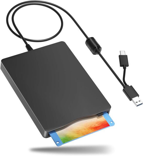 3.5 Inch Usb Mobile Floppy Disk Drive 1.44mb 2hd External Diskette Fdd With Usb Cable For Laptop Notebook Pc