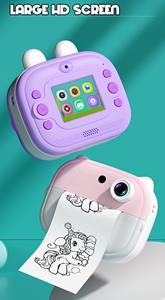 Kamera Instan Cetak Langsung Layar IPS <span class=keywords><strong>2</strong></span>,4 Inci Resolusi HD 1080P Kamera Instan Cetak Langsung untuk Anak-Anak - Product Image 5