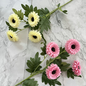 Bouquet de fleurs artificielles Cosmos, 4 têtes, fleurs en soie pour mariage, décoration de la maison, plantes - Product Image 3