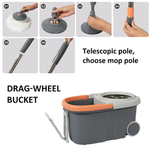 La technologie de nettoyage en profondeur Spin Mop Easy Mop élimine les tampons en microfibres de 99 bactéries - Product Image 4