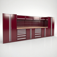 Système d'armoires de rangement en acier pour garage, ensemble de boîtes à outils mobiles pour mécaniciens, poste de travail, établi, armoire à outils pour garage