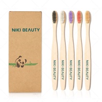 Brosse à dents en bambou pour enfants, ensemble de petite, moyenne et grande qualité, douce et dure, pour bébés, 4 pièces
