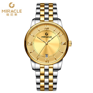 Miracle Luxury Classic Business Auto Date <strong>Watch</strong> Stainless Steel Bracelet Leather Rubber Options Mechanical <strong>Automatic</strong> <strong>Watch</strong> for - Product Image 3