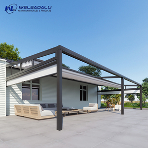 Pergola Pieghevole in Alluminio con Tetto Retrattile Motorizzato e Telecomando, Moderna e Resistente per Giardino, Prezzo all'Ingrosso di Fabbrica - Product Image 1