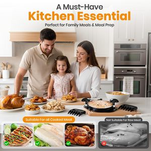 Triturador de Pollo Redondo de Plástico Resistente, Libre de BPA, Irrompible, con Tapa Transparente Ecológica y Mango Giratorio para Uso en la Cocina del Hogar - Product Image 5