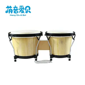 Tambores bongo de madera de 6,5 "+ 7,5", instrumentos musicales, proveedor de fábrica