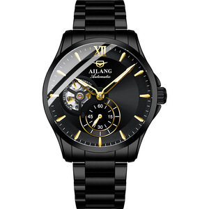 Men's Rose Gold for <strong>Face</strong> Shape Mechanical <strong>Watch</strong> <strong>Moon</strong> Phase Perpetual Calendar Complex Function 22mm Rubber Stainless Steel - Product Image 1