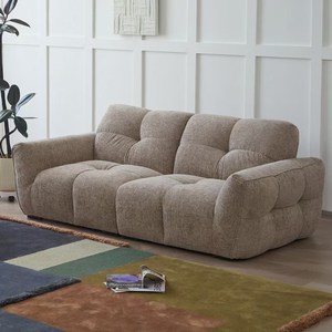 Sofá Modular de Tela Chenille de Estilo Moderno y Minimalista, con Estructura de Madera de Alerce, Asiento Profundo Acolchado, Estilo Camaleón, para Sala de Estar - Product Image 2