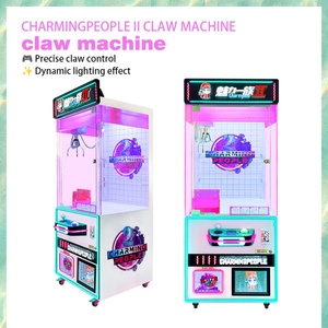 Ninix Pink-Purple LED Lighted Metal Cabinet Self-Service Claw Machine Stainless Steel 110/220V for Indoor Use Malls Game Centers - Product Image 4