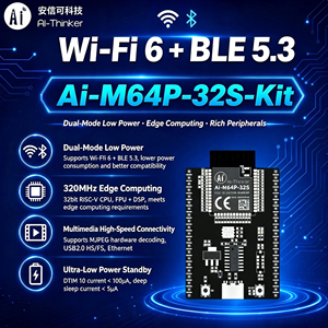 Module Combo Wi-Fi 6 et BLE 5.3 basse consommation Ai-Thinker équipé de la puce BL616CL Mode Ai-M64P-32S - Product Image 6