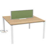 Poste de travail de bureau moderne Vina 2026 en métal et placage MDF, finition étanche et anti-poussière, personnalisable pour 1 personne, prix direct usine, OEM