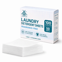 Bandes de lessive biodégradables zéro déchet, format voyage, sans liquide, hypoallergéniques