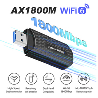 Tarjeta de Red Inalámbrica 2026 Nueva de 1800M, WiFi 6 sin Controladores, Receptor de Red USB 3.0 Gigabit para Computadora, Transmisor AP de Doble Banda 5G