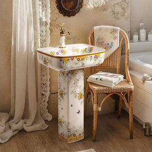 Lavabo a <span class=keywords><strong>colonna</strong></span> monoforo da esterno per cortile, giardino, balcone, <span class=keywords><strong>bagno</strong></span> verticale - Product Image 5