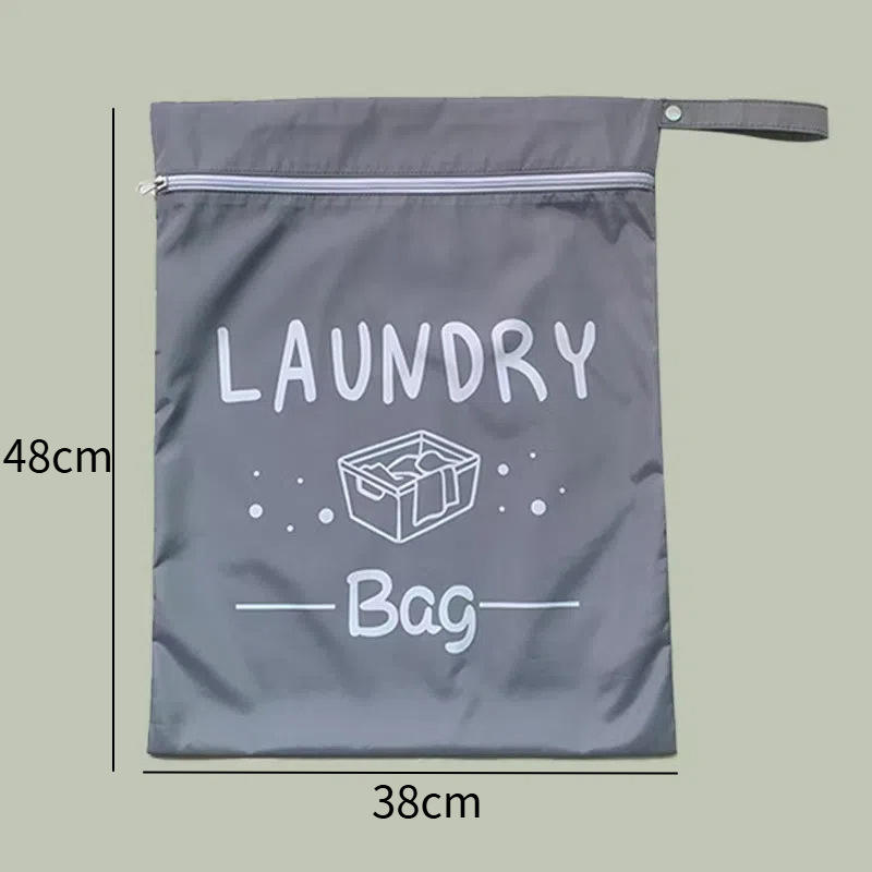 Sac à linge motif gris