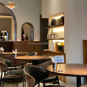 Bộ bàn ghế ăn ngoài trời sang trọng kiểu quán rượu công nghiệp Paris, dành cho khu ăn uống, quán cà phê, quán trà, nhà hàng, quán ăn, làm bằng gỗ. - Product Image 3