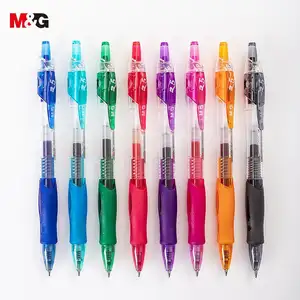 M & G Best Selling Colorful Retractable Gel Pen 0.7 mm Comfort Rubber Grip For Office Stationery Supplies Cute Gel Ink Pen