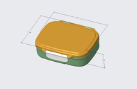Aohea Boîte à lunch Boîte à lunch Bento noire pour la maison et la cuisine Contenants de préparation de repas en plastique réutilisables avec compartiment Boîte à lunch