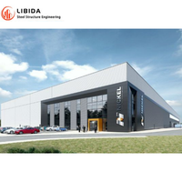 Edificio Moderno de Acero con Estructura de Gran Envergadura para Exposiciones, Oficinas y Supermercados, Nave Prefabricada