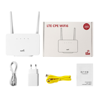 Router WiFi 4G con 2 Antenas, Internet Inalámbrico de 2.4G, Módem GSM para Uso Doméstico, Router 4G LTE con Firewall y Red WiFi Móvil