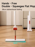 Tête de rechange pour balai plat réutilisable Realida, en microfibre, pour nettoyage mains libres