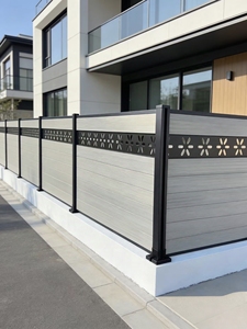 Paneles de Cercado de Seguridad Modernos y Seguros para Exteriores, de WPC, Impermeables, Ecológicos, Estilo Celosía de <span class=keywords><strong>Madera</strong></span> 3D, para Jardín o Granja, 6 Pies - Product Image 3
