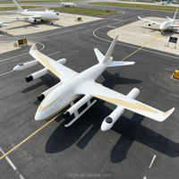 A162 Концептуальная модель транспортного средства VTOL из стекловолокна, научно-фантастическая скульптура воздушного судна, большая скульптура самолета для туристических объектов