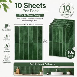 New Arrival Modern Self <strong>Adhesive</strong> 3D Gel Square <strong>Stone</strong> Texture Backsplash Wall Tile Vinyl Stickers for Kitchen Tiles - Product Image 4