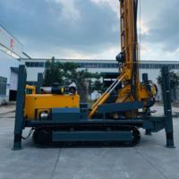 Plataforma de perforación de pozos de agua diésel con caja de cambios de Motor hidráulico de pista de 1000m rotativa para bomba de lodo de taladro de núcleo tipo de potencia de aire