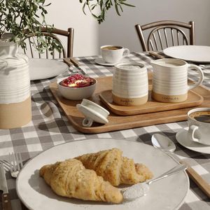 Tùy Chỉnh Sứ Nhà Bếp Gốm Thực Phẩm Trà Đường Lưu Trữ Jar Với Nắp Và Nước Cà Phê Nồi Sữa Jug Bình Đặt - Product Image 5