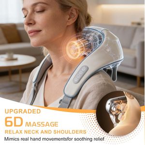 Masseur électrique sans fil pour le cou, masseur Shiatsu pour le cou et les épaules, masseur pour le cou, le dos et le corps avec fonction chauffante pour la voiture - Product Image 3