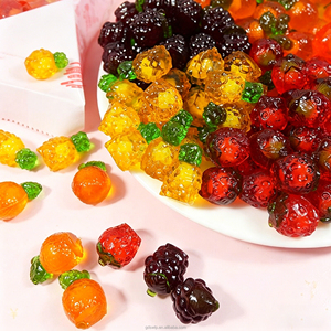 Bonbons Gélifiés Halal en Gros, Formes de Fruits 3D, à Peler, Ananas, Fraise, Raisin, Bonbons Mous à Peler, Confiserie en Gros de l'Usine - Product Image 3