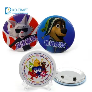 Custom Printed Round Pin back Button Badge with Safety Pin for Promotion