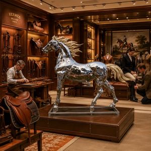 Stainless Steel Pegasus Sculpture Winged Horse Statue Rearing Pose <b>Mirror</b> Polished Outdoor Plaza Art ( - Product Image 6