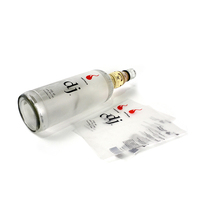 Manchon de protection rétractable en plastique imperméable personnalisé pour les étiquettes de bouteilles de jus et de boissons en verre, emballage en carton en matériau PET