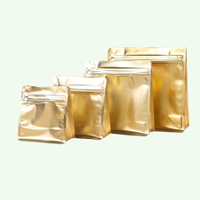 Sac de stock en plastique de taille courte à fermeture à glissière refermable sac d'emballage en plastique à poche plate sac d'emballage alimentaire